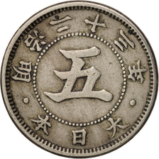 Moneta, Giappone, Mutsuhito, 5 Sen, 1890, BB, Rame-nichel, KM:19