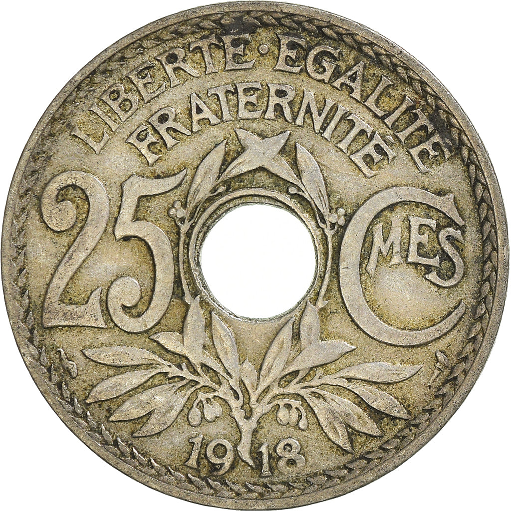 Munten, Frankrijk, 25 Centimes, 1918