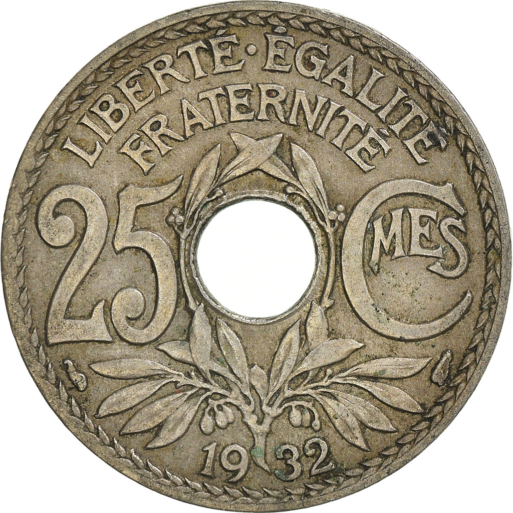 Munten, Frankrijk, 25 Centimes, 1932