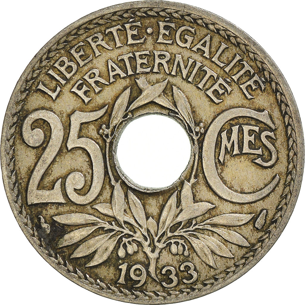 Moneta, Francia, 25 Centimes, 1933