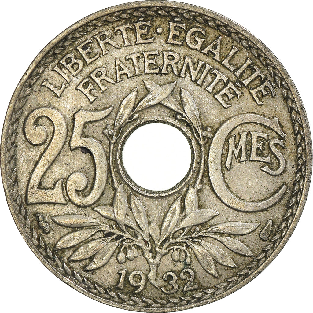 Munten, Frankrijk, 25 Centimes, 1932