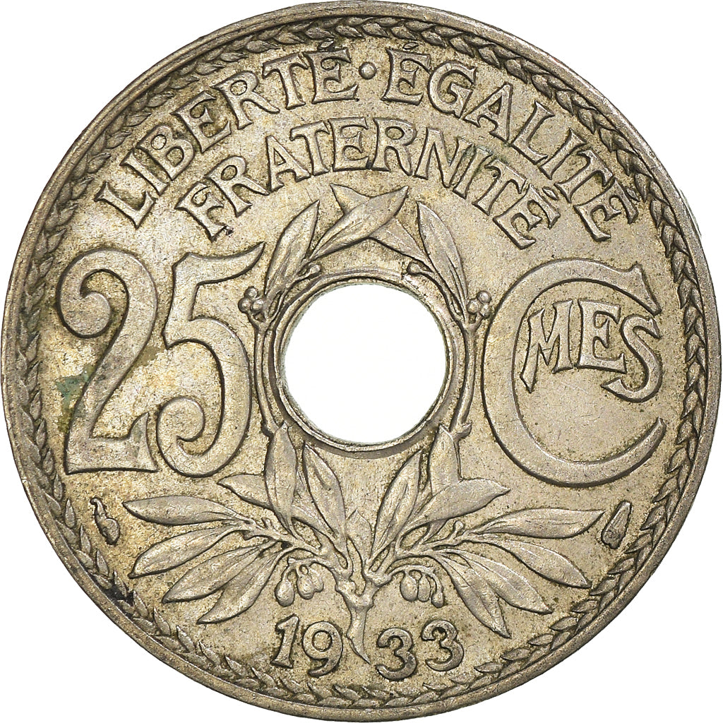 Moneta, Francja, 25 Centimes, 1933