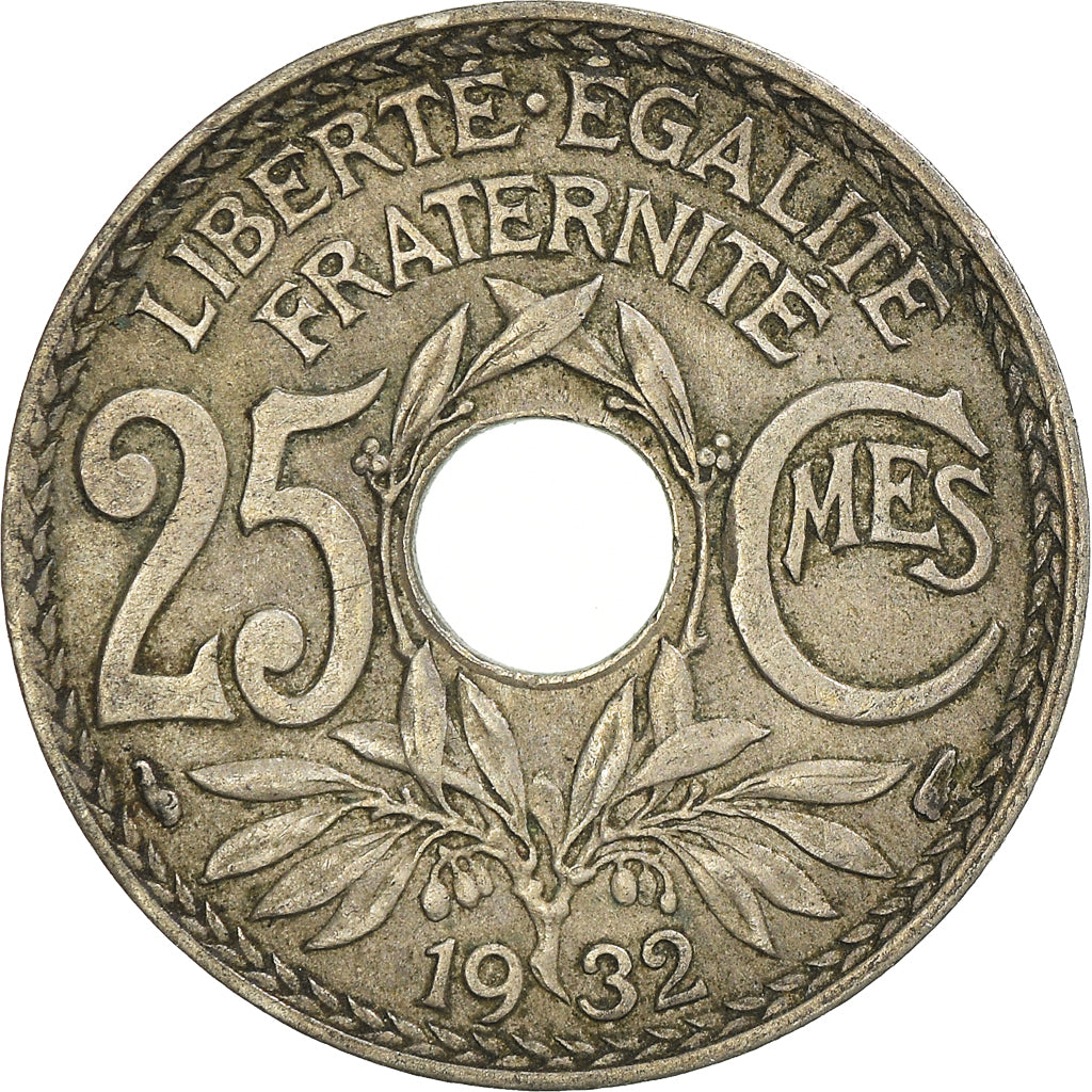Munten, Frankrijk, 25 Centimes, 1932
