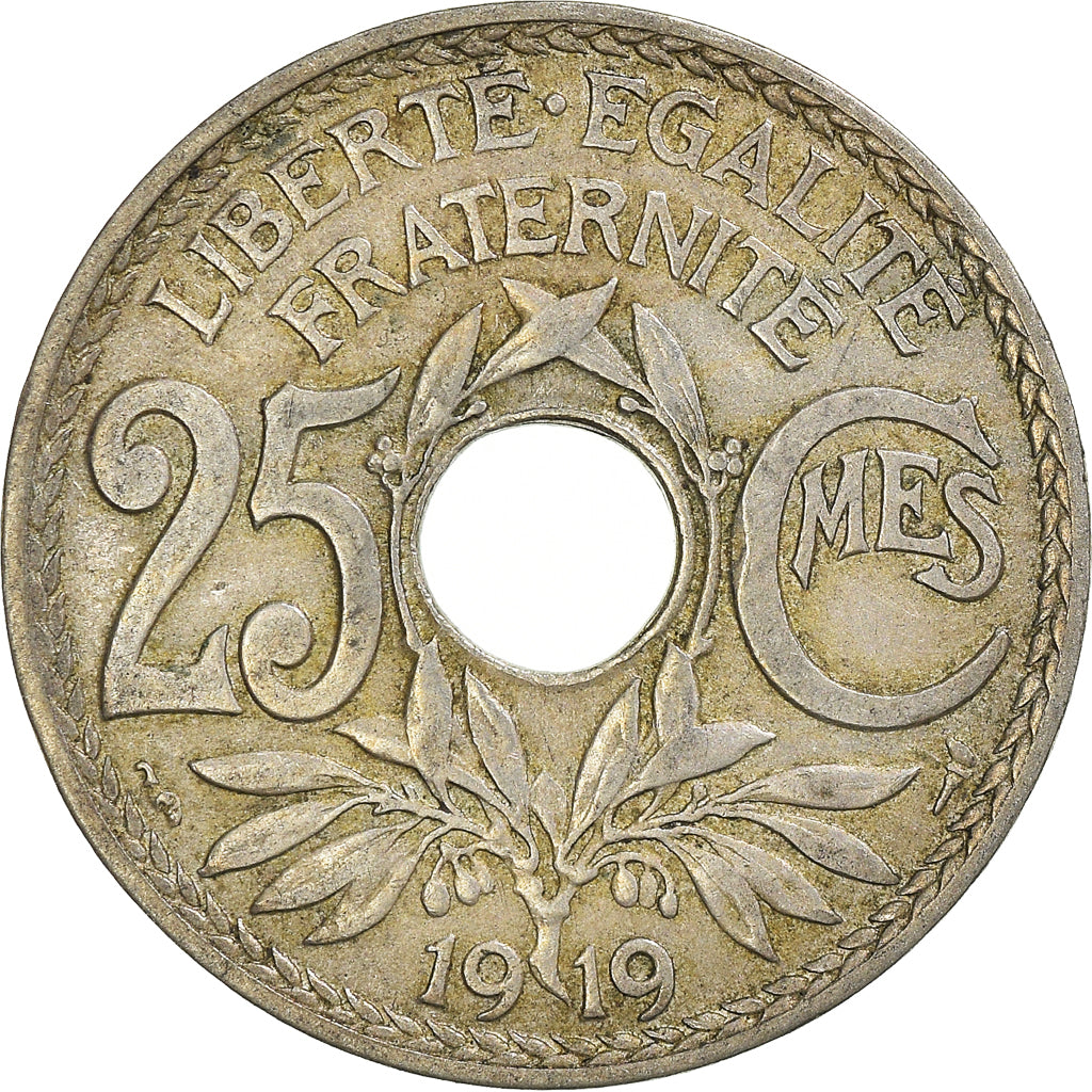 Munten, Frankrijk, 25 Centimes, 1919