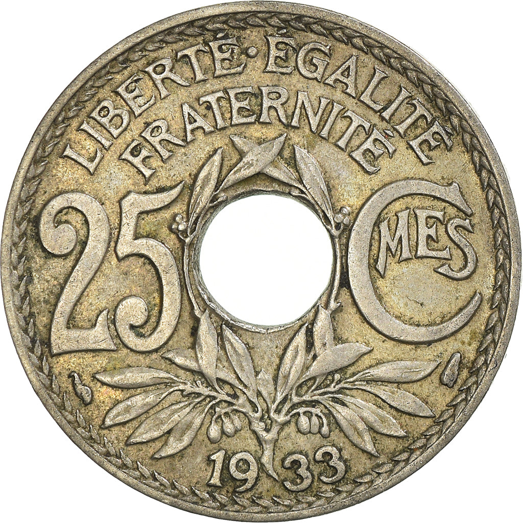 Moneta, Francia, 25 Centimes, 1933