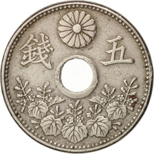 Japan, Yoshihito, 5 Sen, 1920, EF(40-45), Copper-nickel, KM:43