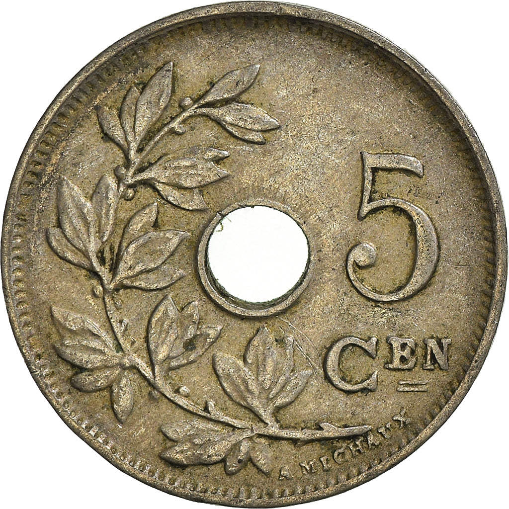 Coin, Belgium, 5 Centimes, 1922