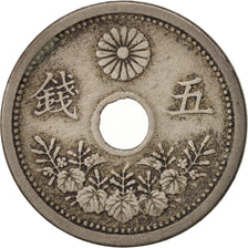 Japan, Yoshihito, 5 Sen, 1922, EF(40-45), Copper-nickel, KM:44