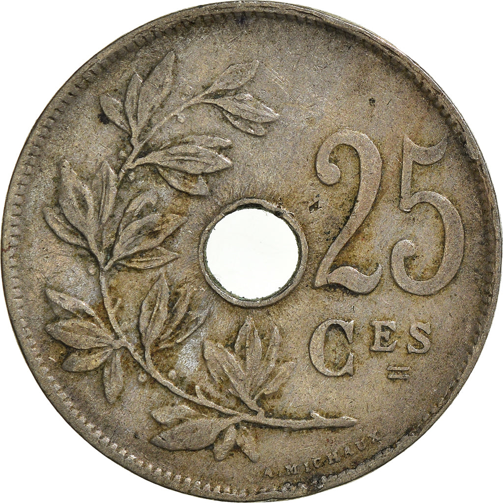 Moneda, Bélgica, 25 Centimes, 1923