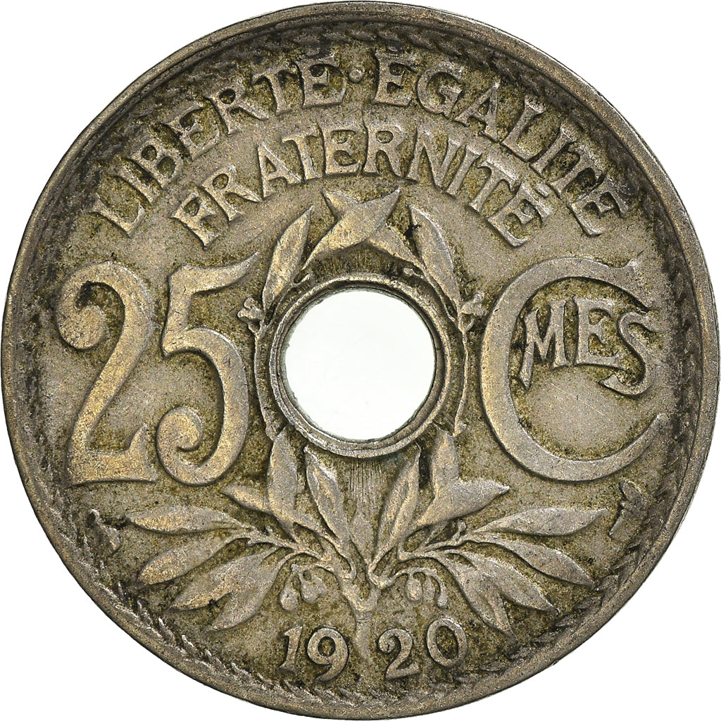 Moneta, Francja, 25 Centimes, 1920