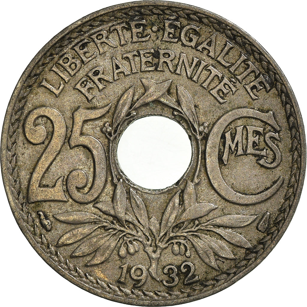 Munten, Frankrijk, 25 Centimes, 1932