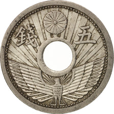 Japan, Hirohito, 5 Sen, 1934, EF(40-45), Nickel, KM:53