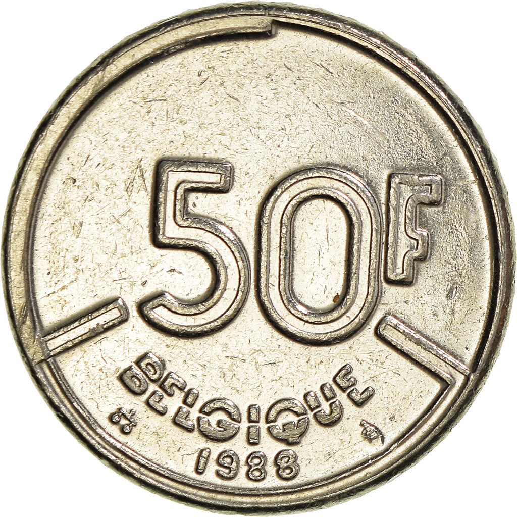 Coin, Belgium, 50 Francs, 50 Frank, 1988