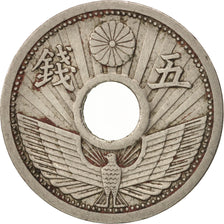 Japan, Hirohito, 5 Sen, 1934, EF(40-45), Nickel, KM:53