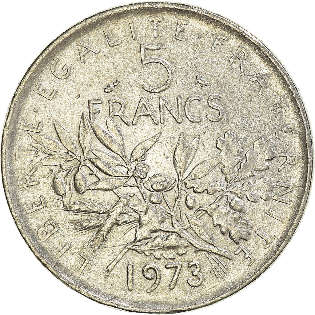 Moneda, Francia, 5 Francs, 1973