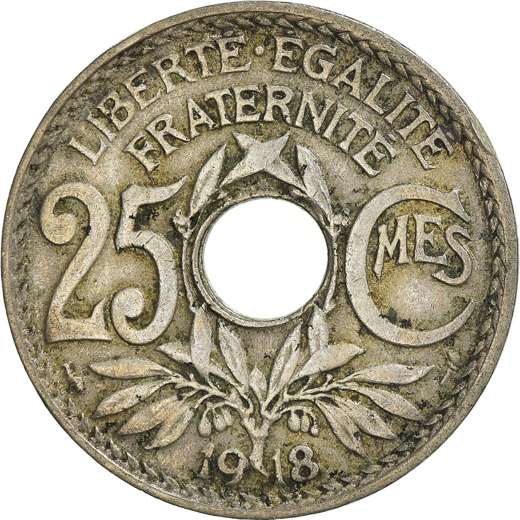 Moneta, Francja, 25 Centimes, 1918