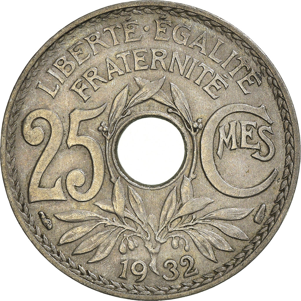 Munten, Frankrijk, 25 Centimes, 1932