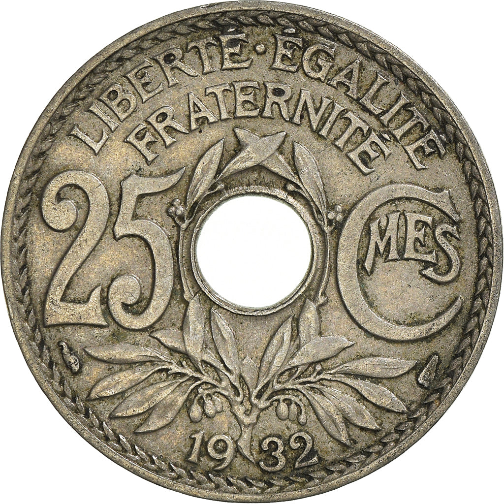 Moeda, França, 25 Centimes, 1932
