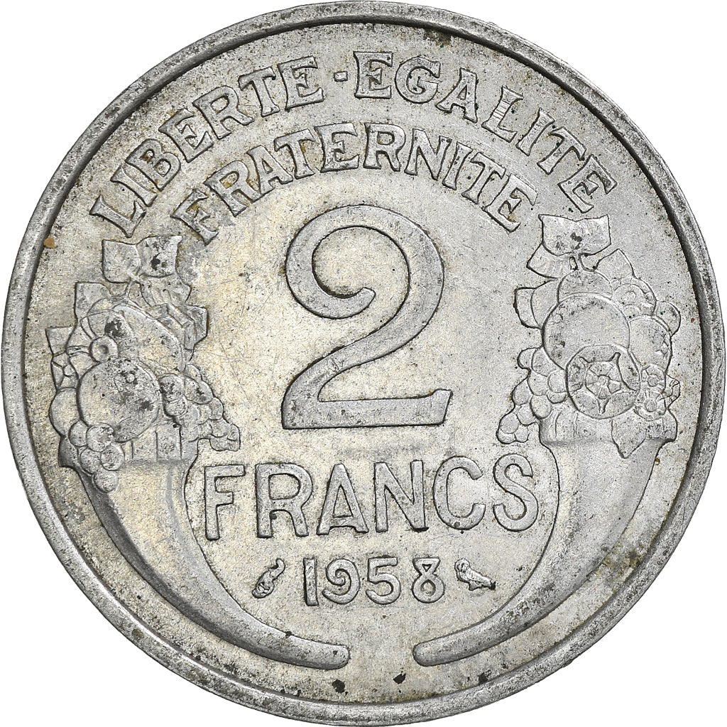 Moeda, França, 2 Francs, 1958