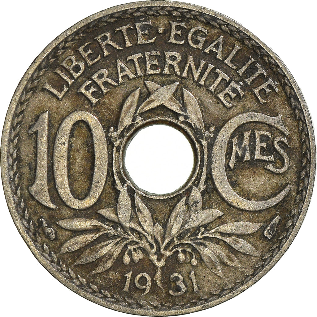 Coin, France, 10 Centimes, 1931
