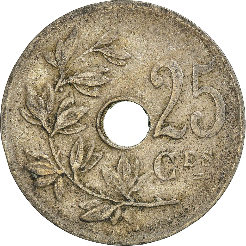 Moneda, Bélgica, 25 Centimes, 1923