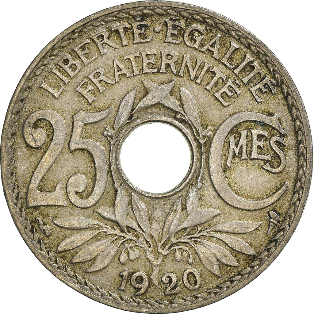 Moneta, Francja, 25 Centimes, 1920