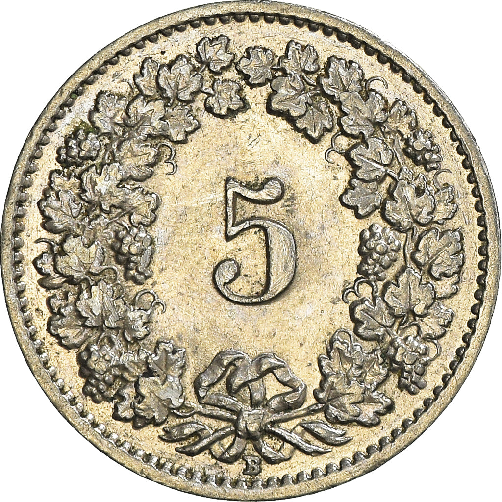 Coin, Switzerland, 5 Rappen, 1957