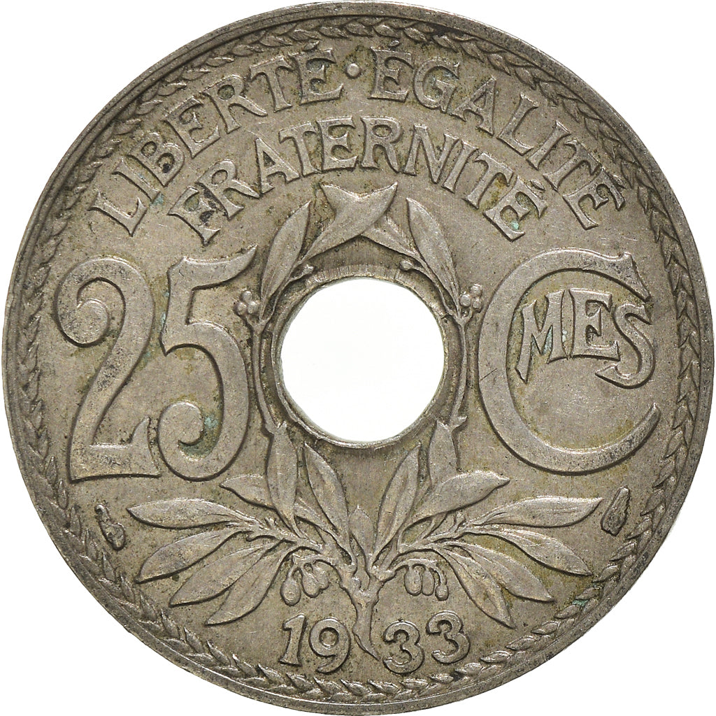 Moeda, França, 25 Centimes, 1933