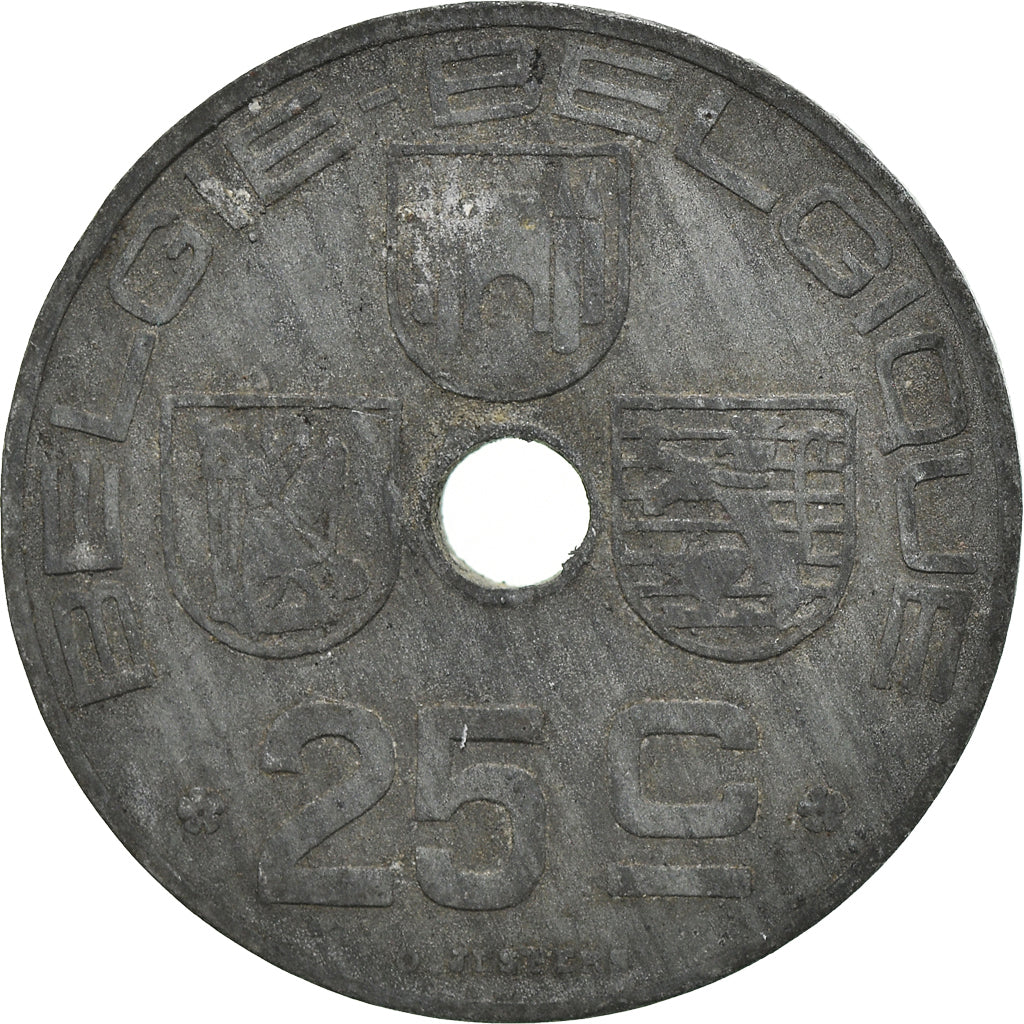 Moneta, Belgio, 25 Centimes, 1945