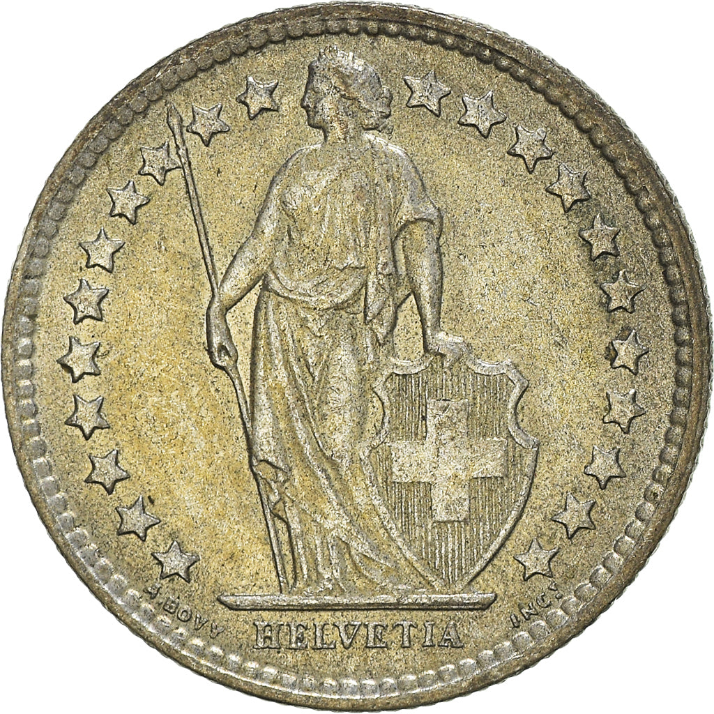Coin, Switzerland, 1/2 Franc, 1962