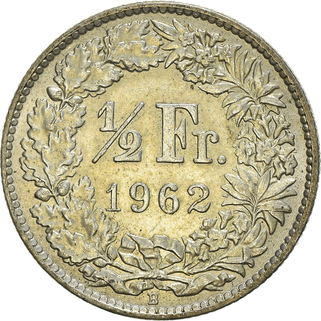 Coin, Switzerland, 1/2 Franc, 1962