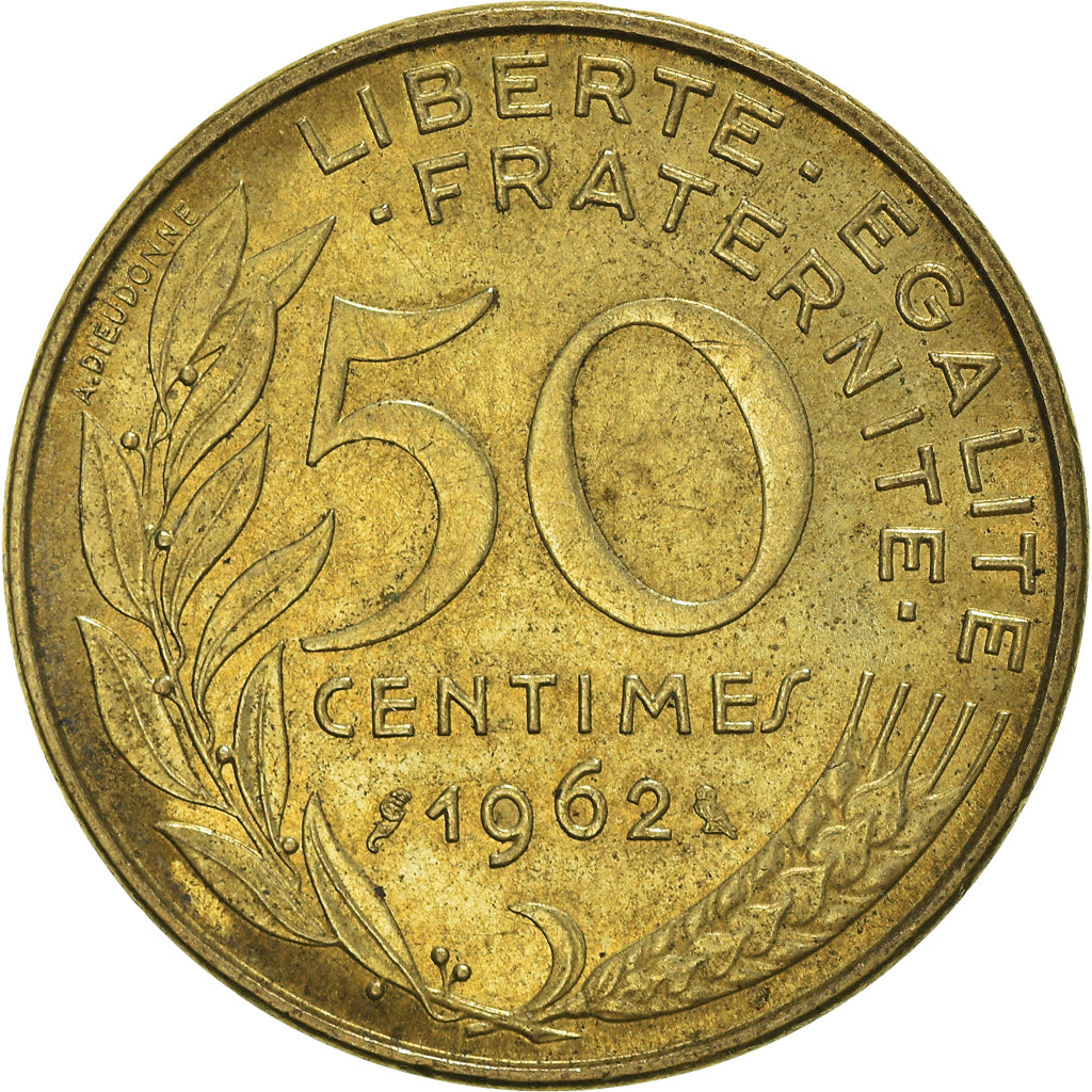 Moneta, Francja, 50 Centimes, 1962
