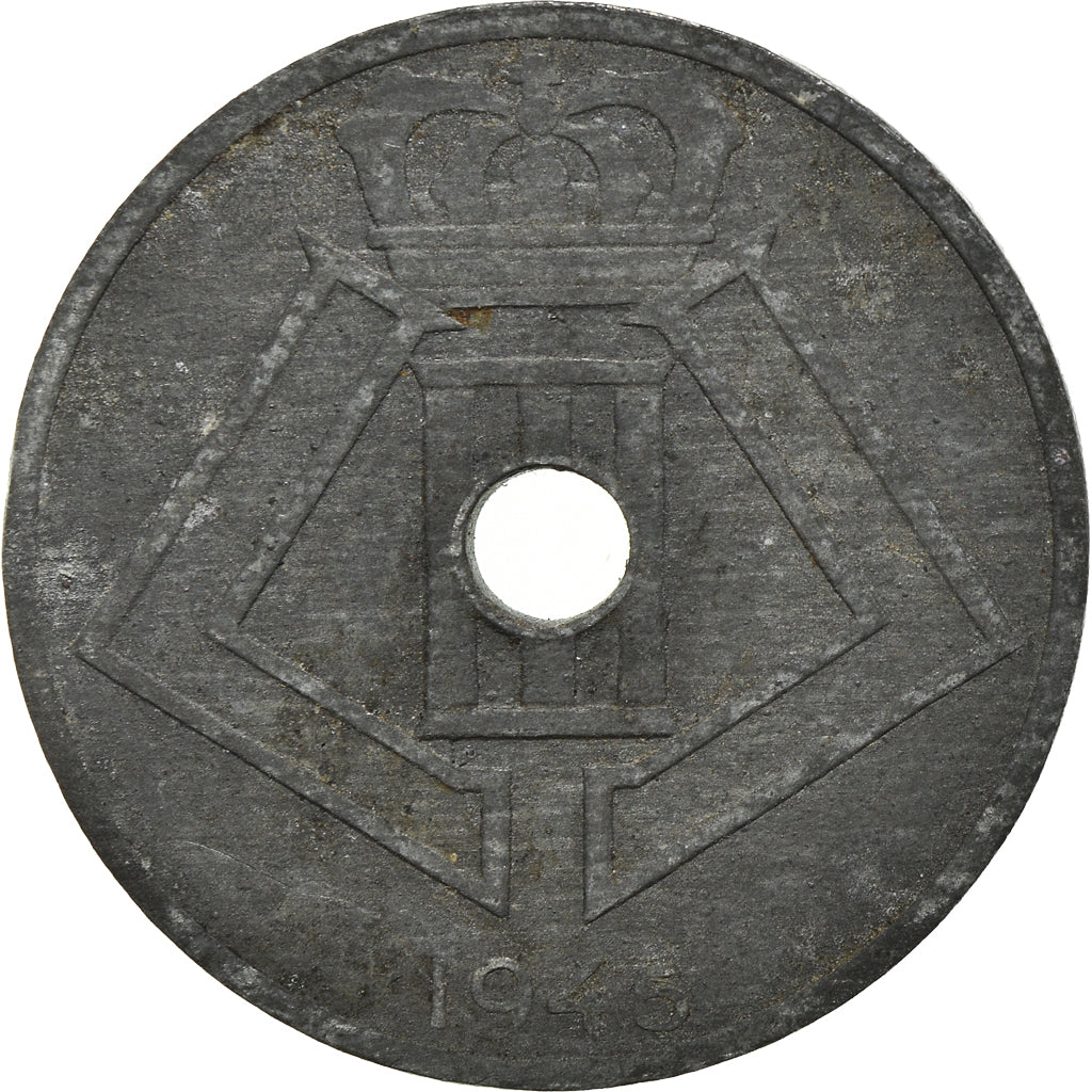 Moneda, Bélgica, 25 Centimes, 1945