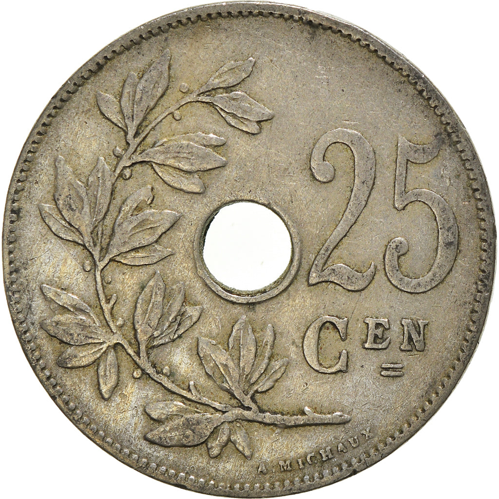 Moneda, Bélgica, 25 Centimes, 1927