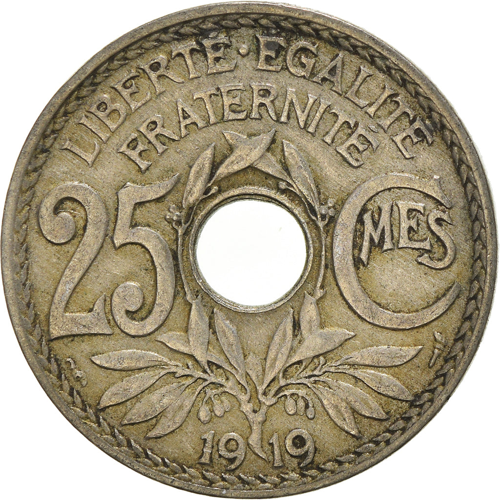 Moeda, França, 25 Centimes, 1919
