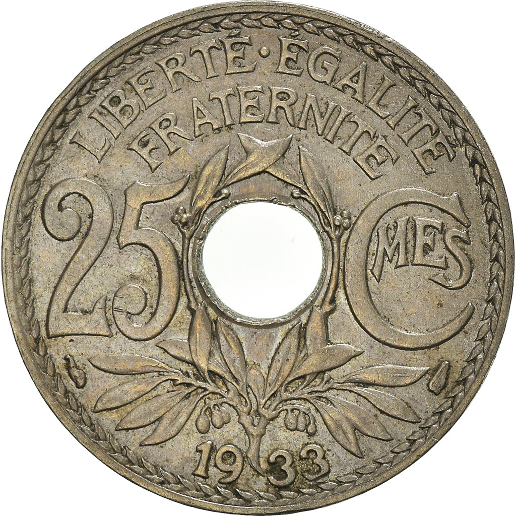 Moneta, Francia, 25 Centimes, 1933