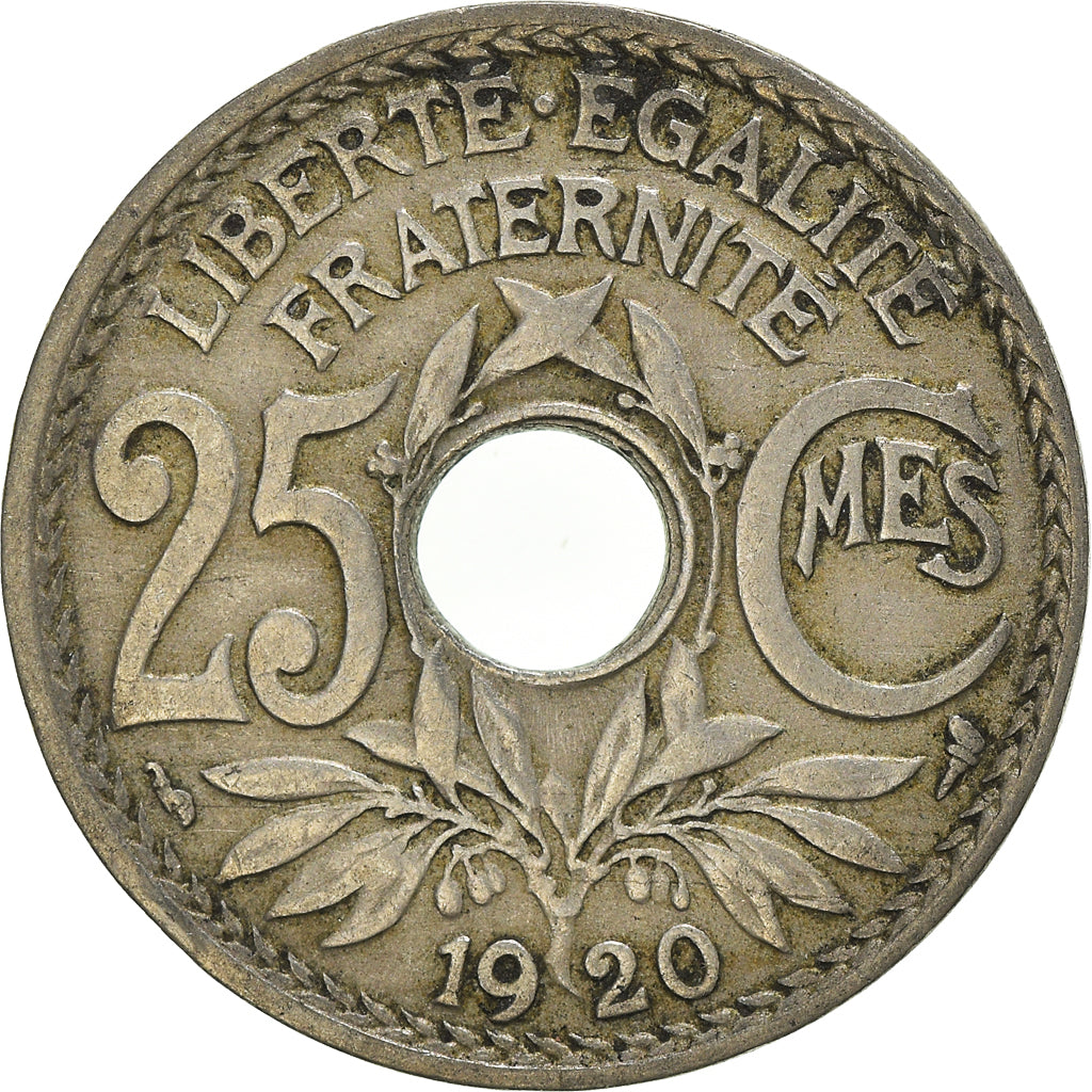 Coin, France, 25 Centimes, 1920