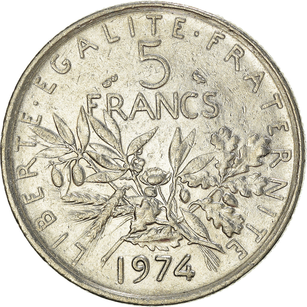 Monnaie, France, 5 Francs, 1974