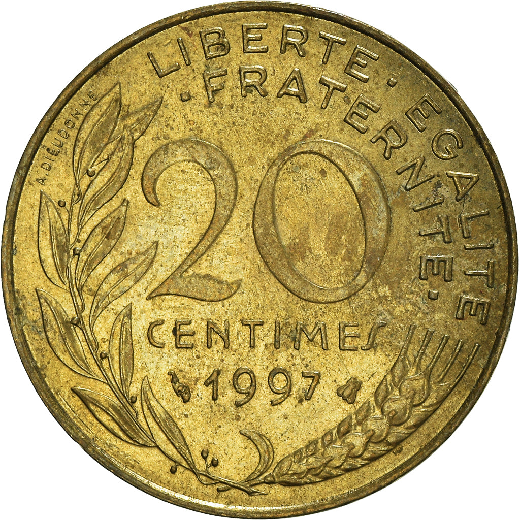 Coin, France, 20 Centimes, 1997