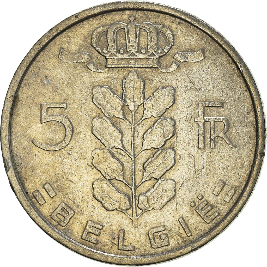 Monnaie, Belgique, 5 Francs, 5 Frank, 1974