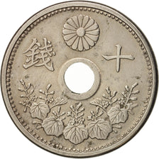 Japan, Yoshihito, 10 Sen, 1922, EF(40-45), Copper-nickel, KM:45