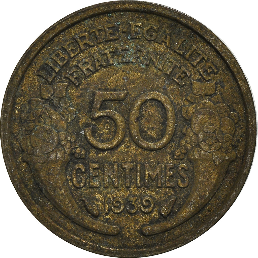 Moneda, Francia, 50 Centimes, 1939