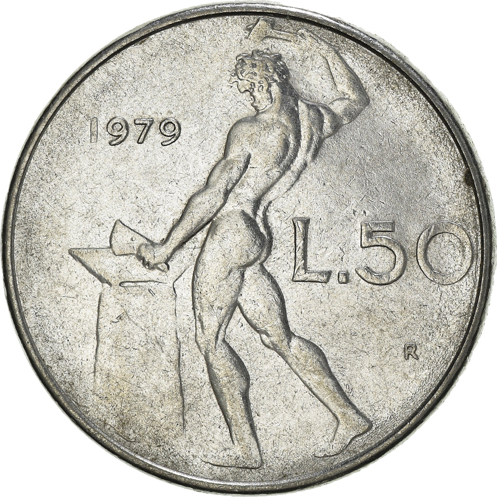 Moeda, Itália, 50 Lire, 1979