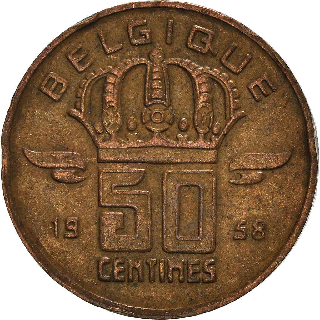 Münze, Belgien, 50 Centimes, 1958