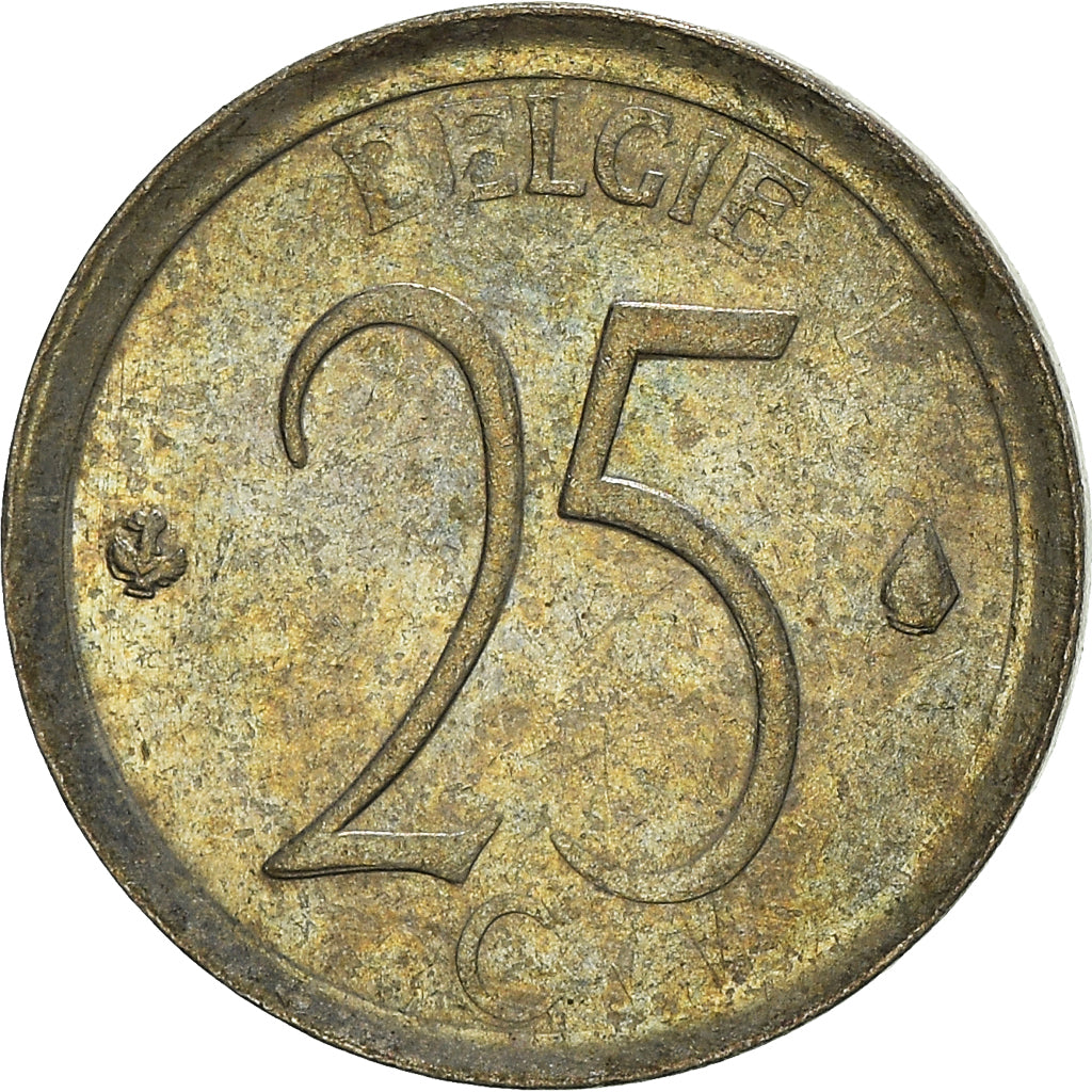 Moneta, Belgio, 25 Centimes, 1965