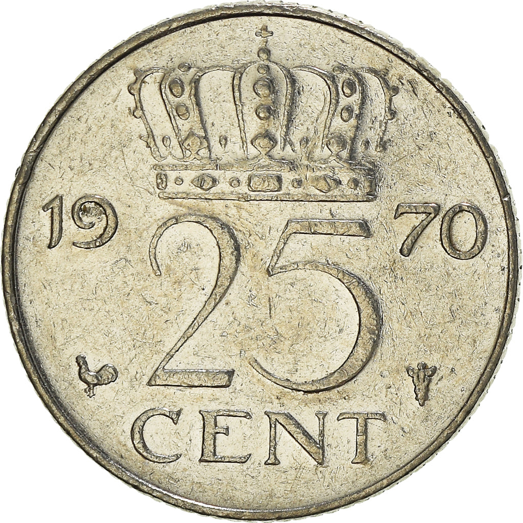 Moneta, Paesi Bassi, 25 Cents, 1970