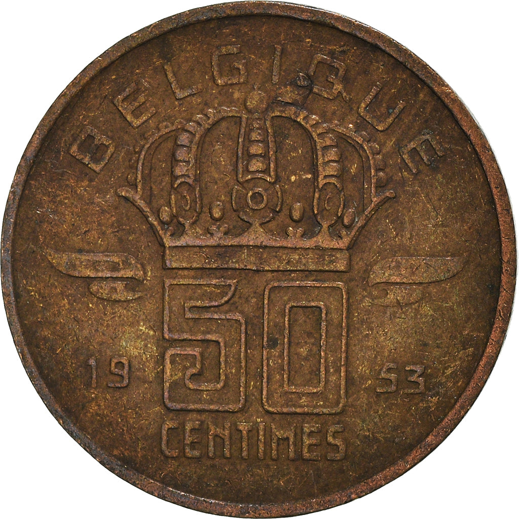 Moneta, Belgio, 50 Centimes, 1953