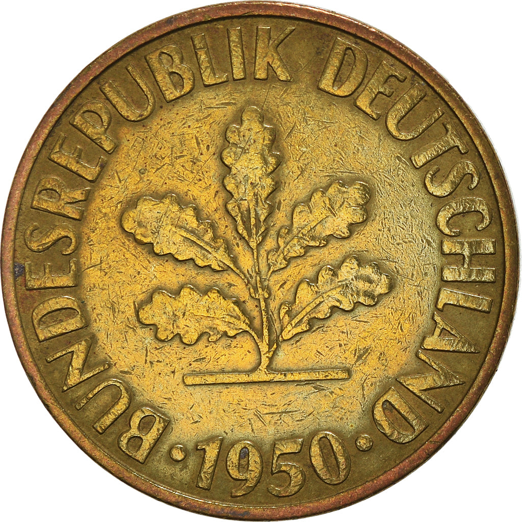 Munten, Federale Duitse Republiek, 10 Pfennig, 1950