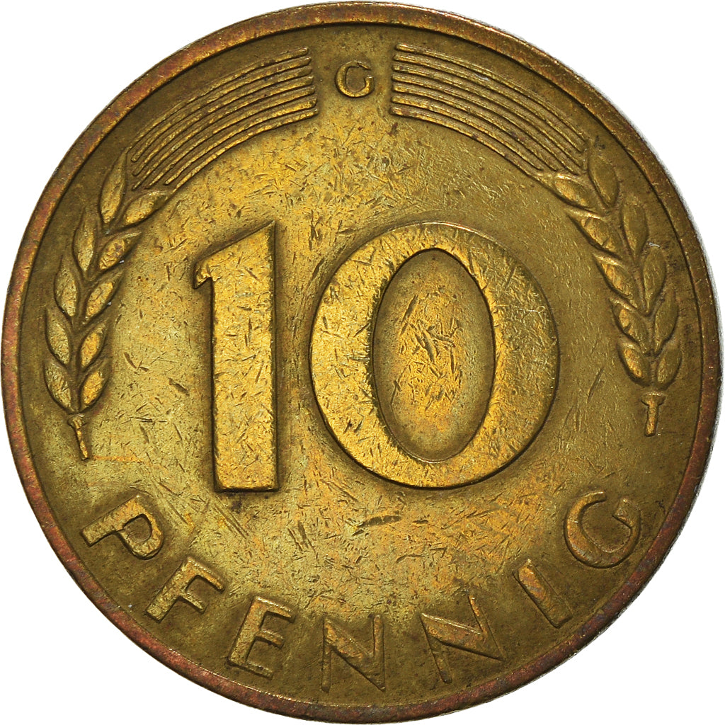 Munten, Federale Duitse Republiek, 10 Pfennig, 1950