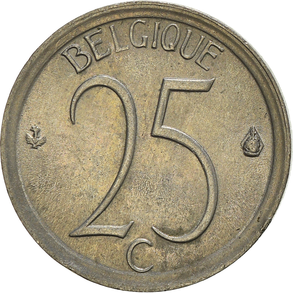 Coin, Belgium, 25 Centimes, 1973